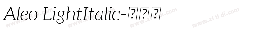 Aleo LightItalic字体转换